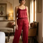 camisole + pants combo - Crimson/Cranberry