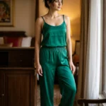 camisole + pants combo - Emerald