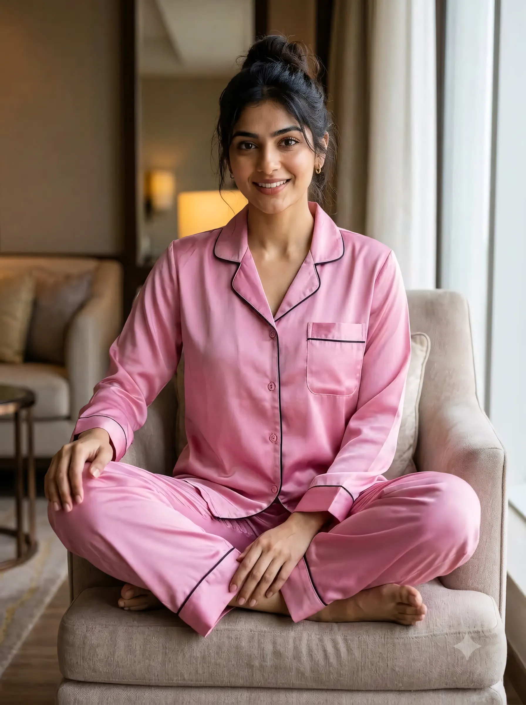 The Rouge Satin PJ Set - Strawberry Ice