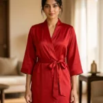 Premium Satin robe - Red