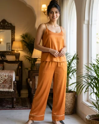 camisole + pants combo - Tangerine