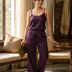 camisole + pants combo - Eggplant/Aubergine