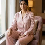 The Rouge Satin PJ Set - Blush