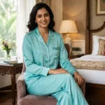 The Rouge Satin PJ Set - Mint