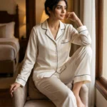 The Rouge Satin PJ Set - Ivory