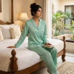 The Rouge Satin PJ Set - Sage