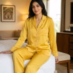 The Rouge Satin PJ Set - Sunny Yellow