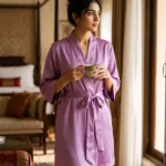 Premium Satin robe - Orchid