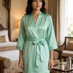 Premium Satin robe - Mint